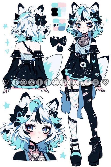 Goth Pokemon Trainer, Vtuber Model Design Ideas, Species Ideas For Ocs, Clothing Ideas For Ocs, Idol Oc Art, Nen Ability Ideas, One Armed Character Art, Vtuber Concept Art, Adopts Oc