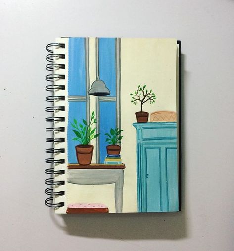 Small Sketchbook Painting Ideas, Drawing In Easy, Painting In Diary, My Drawings Sketchbook Ideas, Cool Sketchbook Drawings, Easy Sketches For Sketchbook, Painting For Sketchbook, Painting On Drawing Book, Illustration Drawing Ideas