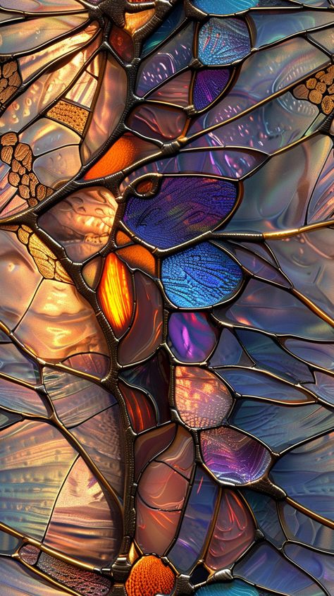 Stained Glass Butterfly Wings Illustration