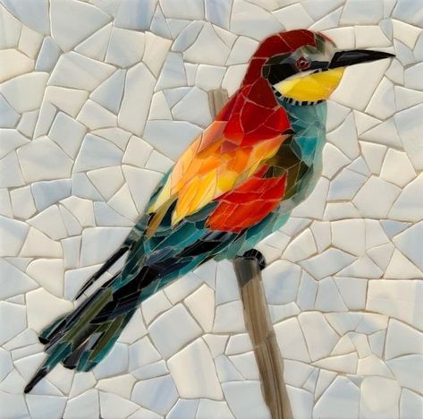 Bird Mosaics, Mosaic Designs Pattern, Mosaic Templates, Animal Mosaic, Mosaic Waves, Mosaic Birdbath, Mosaic Art Diy, Glass Painting Patterns, Mosaic Animals