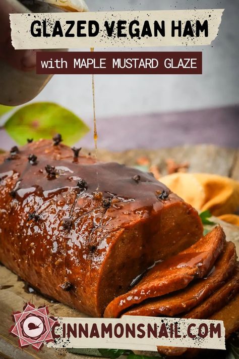 Maple Mustard Glazed Vegan Ham Recipe Vegetarian Ham, Vegan Ham Recipe, Vegan Ham, Vegan Meat Recipe, Vegan Meat Substitutes, Traditional Holiday Recipes, Christmas Vegan, Vegan Christmas Dinner, Vegan Mashed Potatoes