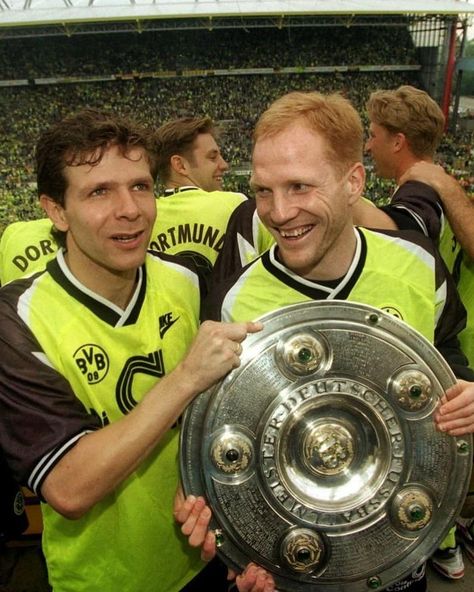 [Drop of the Week: Sammer & Dedê] This Wednesday, Dortmund has the opportunity to shine once again on the European stage. The timing is perfect to present you my two upcoming t-shirts featuring two icons of Borussia Dortmund: Matthias Sammer, the emblematic and victorious figure of Borussia Dortmund from the 90s, and Dédé, one of the favorites of BVB fans who has experienced it all. From the era of Jan Koller and Rosický to the golden generation of Hummels, Götze, and Lewandowski — Ce mercred... Jan Koller, Matthias Sammer, Retro Football, Borussia Dortmund, The 90s, The Golden, Victorious, Football, Quick Saves