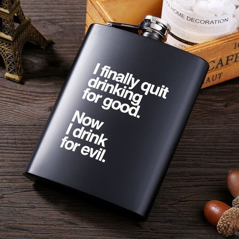 Funny Flasks, Wine Flask, Flask Design, Custom Flask, Liquor Flask, Engraved Flasks, Flask Set, Flask Gift, Quit Drinking