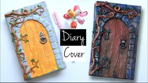 Diary Craft, Diy Book Cover, Diary Cover Design, Book Cover Ideas, Book Cover Art Diy, Diy Notebook Cover, Diary Design, Dollhouse Design, Cardboard Craft