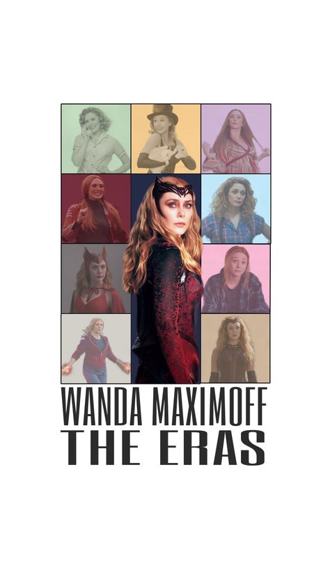 Wanda Posters, Scarlet Witch Poster, Female Disney Characters, Scarlet Witch Wallpaper, Dr Characters, Mommy Wanda, Lizzie Olsen, Elizabeth Olsen Scarlet Witch, Scarlet Witch Marvel