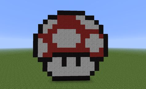 mincraft | Mario Mushroom in Minecraft via Deviant Art Mushroom In Minecraft, Cool Minecraft Creations, Like Art, Minecraft Pixel Art, Cool Minecraft, Minecraft Art, Deviant Art, Minecraft Creations, Minecraft Designs