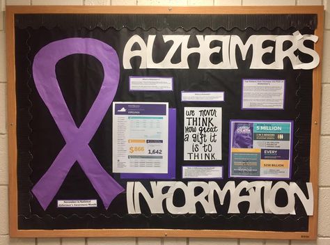 Memory Care Bulletin Board, Alzheimers Awareness Bulletin Board, Nursing Home Bulletin Board Ideas, November Bulletin Board, Resident Activities, November Bulletin Boards, Program Coordinator, Alzheimer's Awareness, Skilled Nursing Facility