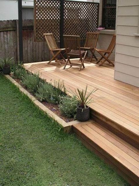 Small Backyard Decks, Platform Deck, Patio Deck Designs, Wooden Deck, Backyard Privacy, Deck Designs Backyard, Decks Backyard, Have Inspiration, Deck Photos