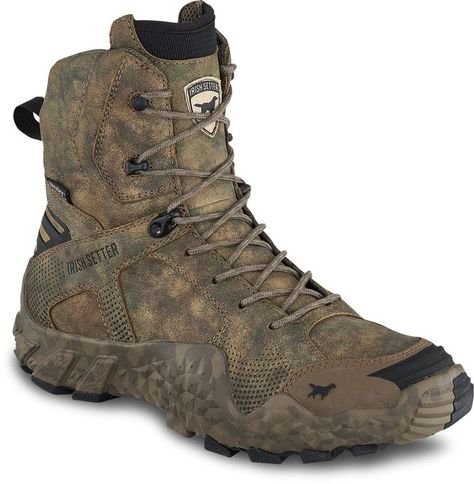 Irish Setter VaprTrek 2815 Hunting Boots Serious hunters rely on VaprTrek boots to protect their feet from thorns, brambles, and other natural threats. We've extended the line with this unique "dyed-in" camo leather pattern for versatility next to most major patterns.image Irish Setter Boots, Mens Hunting Boots, Camo Men, Botas Chelsea, Hunting Boots, Weight Control, Irish Setter, Boots For Men, Military Boots