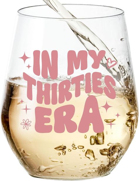 Amazon.com | 30th Birthday Gifts For Women Friends - In My 30s Era Wine Glass | In My Thirties Birthday Decorations | 30 Year Old Gifts For Her, Women, Sister, Mom, Daughter, Best Friend | Wine Tumbler - 15 Oz: Wine Glasses In My 30s Era, 30th Birthday Women, 30th Birthday Gifts For Women, 30th Birthday Ideas For Women, In My 30s, My 30s, Daughter Best Friend, Thirty Birthday, Women Friends