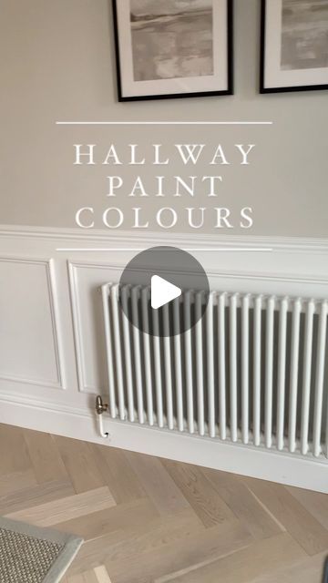 Top Of Stairs Hallway Ideas, Wainscoting Paint Ideas Colour, School House White Hallway, Timeless Dulux Paint Hallway, Ammonite Farrow And Ball Hallway, Hall Stairs And Landing Ideas Paint Colors, Natural Hessian Dulux Paint Hallway, Ammonite Panelling, Hall Colours Paint