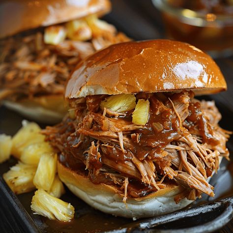 The Hawaiian Pulled Pork Sandwich No One Can Resist Pulled Pork Sliders Hawaiian Rolls, Crockpot Pork Shoulder, Barbeque Pulled Pork, Hawaiian Sandwiches, Hawaiian Roll Sandwiches, Hawaiian Pulled Pork, Pork Sandwich Recipes, Roast Pork Sandwich, Hawaiian Pork