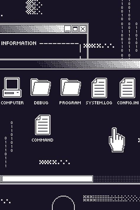 Retro Computer Illustration, Retro Computer Screen, Pixel Art Website, Old Computer Aesthetic, 90s Computer, Old Websites, Retro Computer, Old Computers, Portfolio Inspiration