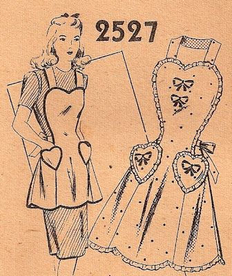 Bib Apron Pattern, Heart Apron, Vintage Apron Pattern, Apron Pattern, Apron Sewing Pattern, Handmade Aprons, Retro Apron, Stephane Rolland, Sewing Aprons