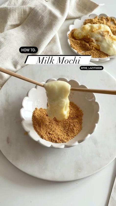 Mochi With Tapioca Flour, Milk Mochi Recipes, Tapioca Flour Recipes, Peanut Powder, Mochi Recipe, Taiwan Food, Tapioca Flour, Flour Recipes, Mochi