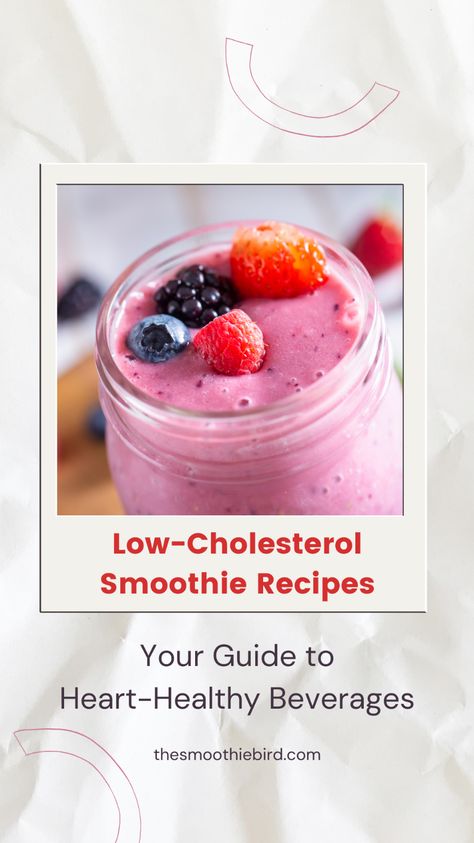 This collection of low-cholesterol smoothie recipes has been carefully curated to provide delicious, nutrient-rich options for those aiming to maintain a cholesterol-friendly diet.  #thesmoothiebird Smoothie Recipes To Lower Cholesterol, Low Cholesterol Smoothie Recipes, Cholesterol Smoothie Recipes, Low Cholesterol Smoothies, Cholesterol Lowering Smoothies, Cholesterol Juice Recipes, High Cholesterol Diet Meals, Meals To Lower Cholesterol Recipes, Diet For High Cholesterol