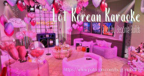 Korean Karaoke - CC Files Free | Patreon Sims 4 Karaoke Bar, Sims 4 Karaoke, Sims 4 Bar Cc, Korean Karaoke, Hockey Stadium, Karaoke Bar, Team Games, You Are Amazing, File Free