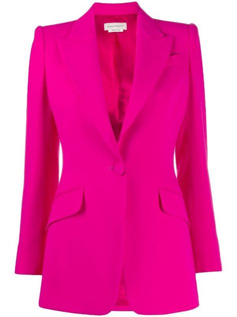 Pink Blazer Women, Alexander Mcqueen Fits, Graduation Suit, Alexander Mcqueen Blazer, Official Wear, Venus Fashion, Favourite Movie, Single Breasted Blazer, Designer Blazers