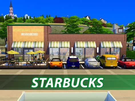 Starbucks Cafe, The Sims 4 Lots, Casas The Sims 4, New Mods, Sims 4 Mods Clothes, Minecraft Building, Sims Community, Island Living, Romantic Garden