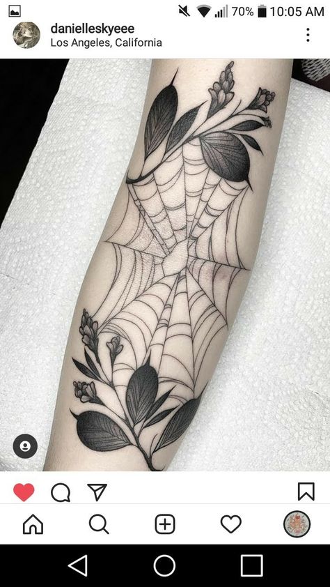 Spiderweb Filler Tattoo, Spiderweb Floral Tattoo, Spiderweb Tattoo Women, Strawberry Plant Tattoo Black And White, Flower And Spider Web Tattoo, Spiderweb Elbow Tattoo, Spider Web Tattoo Elbow, Spider Web Tattoos, Spiderweb Tattoo