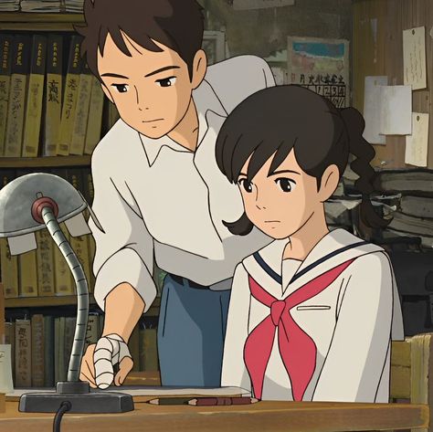 Ghibli Animation, From Up On Poppy Hill, Poppy Hill, Up On Poppy Hill, Chihiro Y Haku, Studio Ghibli Characters, Ghibli Artwork, Studio Ghibli Movies, Studio Ghibli Art