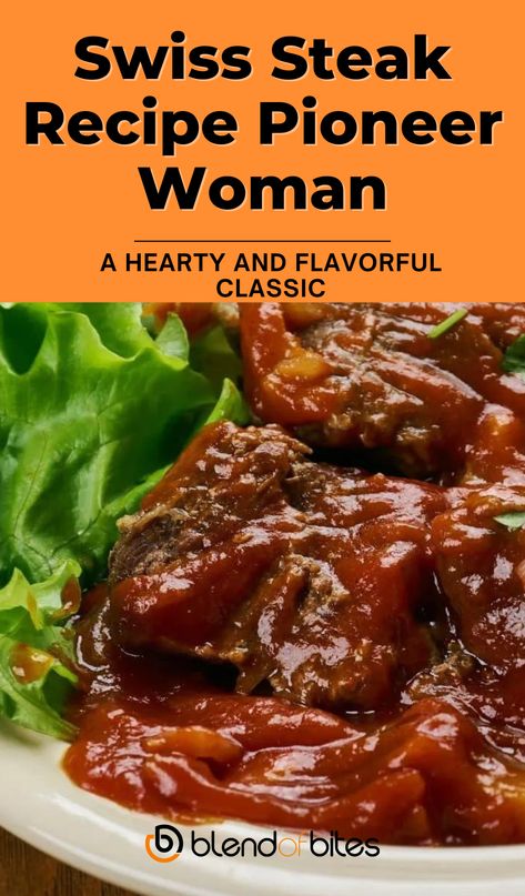 The Pioneer Woman's Swiss steak recipe is a true testament to the heartiness and simplicity of home-cooked meals. The tenderized beef, coated in a flavorful tomato-based sauce, is slow-cooked to perfection, resulting in a melt-in-your-mouth texture that is sure to please even the pickiest eaters. Whether you're serving it over creamy mashed potatoes or buttery egg noodles, this Swiss steak recipe is a timeless favorite that will warm your soul. Pioneer Woman Swiss Steak Recipe, Pioneer Woman Swiss Steak, Old Fashioned Swiss Steak, Swiss Steak With Tomato Gravy, Pressure Cooker Swiss Steak Recipe, Swiss Steak Recipes Crockpot, Swiss Steak Recipes Oven, Tenderized Round Steak Recipes, Slow Cooker Swiss Steak