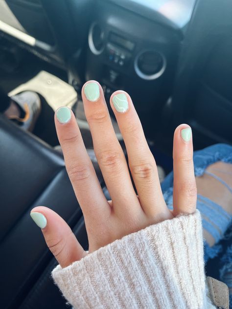 Seafoam Blue Nails, Mint Dip Nails, Mint Blue Nails, Grad Nails, Pedicure Designs Toenails, Pedicure Designs, Dipped Nails, Mint Blue, Blue Nails