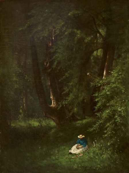 George Inness (American, 1825-1894), In the Woods, 1866 George Inness, In The Woods, Fine Art Print, Cleveland, Trees, Forest, Art Print, Fine Art, Art