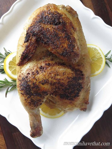 Oven Baked Whole Chicken, Baked Whole Chicken Recipes, Roast Half Chicken, Whole Baked Chicken, Easy Roast Chicken, Half Chicken, Whole Chicken Recipes, Whole Roasted Chicken, Oven Chicken