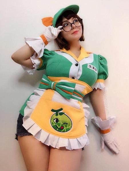 Mei Honeydew, Mei Cosplay, Mei Overwatch, Bow Gloves, Overwatch Mei, Shirt Apron, Overwatch Cosplay, Video Game Cosplay, Epic Cosplay