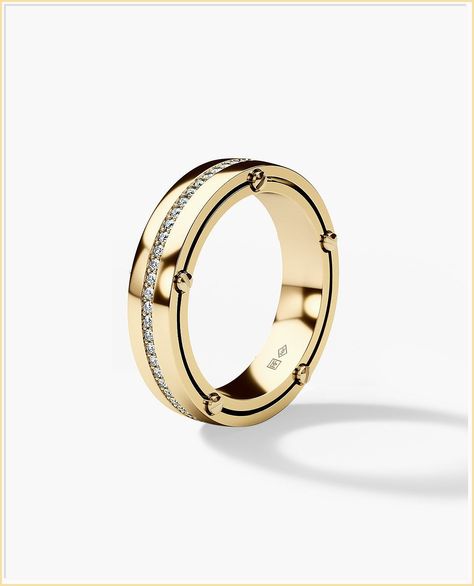 Let love be the guiding light with a wedding band from Amazon's literary collection. Gold Wedding Band With Diamonds For Men, Mens Yellow Gold Wedding Bands With Diamonds, Men’s Gold Ring With Diamonds, Male Wedding Bands Gold With Diamonds, Men Engagement Ring With Diamond, Guys Wedding Band, Men's Engagement Rings Gold, Modern Men’s Wedding Ring, Gold Ring Band For Men