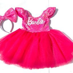 Onesie Tutu, Cake Smash Outfit Girl, Outfit Barbie, Barbie Halloween Costume, Easter Dresses For Toddlers, Baby Costumes Girl, Pink Tutu Dress, Barbie Halloween, Baby Party Dress