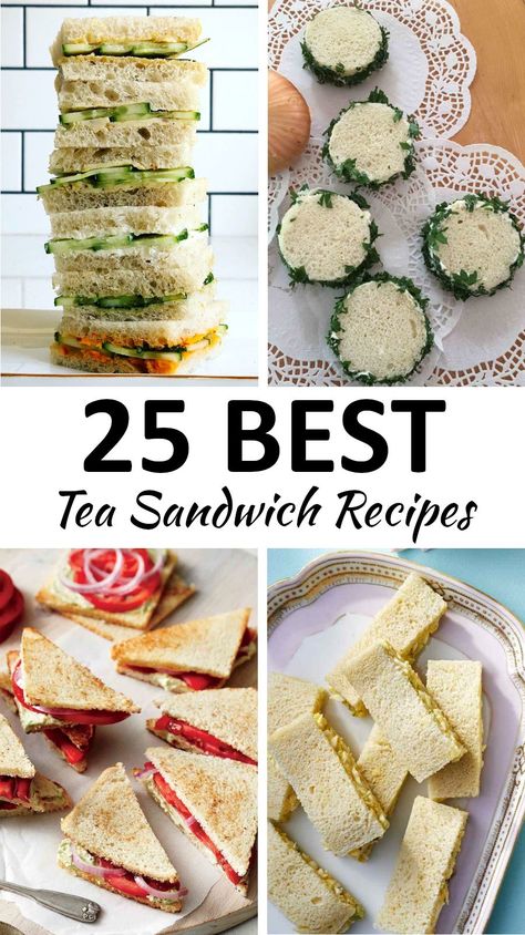 Party Sandwiches Recipes, Tea Party Sandwiches Recipes, Cucumber Tea Sandwiches, Tea Sandwich, Tea Party Sandwiches, Tea Sandwiches Recipes, Easy Teas, English Tea Party, Afternoon Tea Recipes