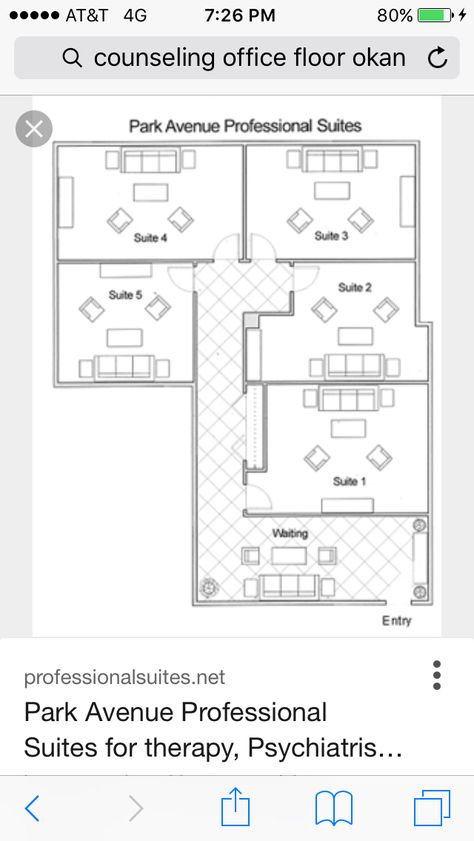 Counseling Office Floor Plan, Small Office Layout, Counseling Office Design, Therapist Office Design, Hospital Floor Plan, Office Building Plans, Office Layout Plan, Counselling Room, Office Floor Plan