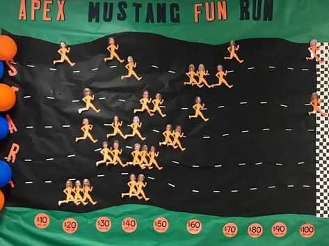 Track And Field Bulletin Board Ideas, Jog A Thon Ideas, School Fun Run, Class Mom, Elementary Classroom Themes, Sports Theme Classroom, Olympics Activities, Elementary Physical Education, Pta Fundraising