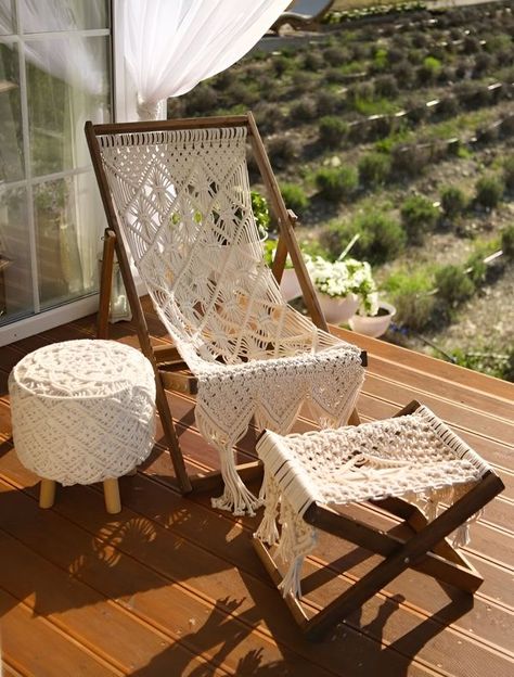 Macrame Lounge Chair, Macrame Sofa, Macrame Seat, Macrame Interior, Macrame Decor Ideas, Diy Macrame Projects, Macrame Furniture, Macrame Chair, Summer Chairs