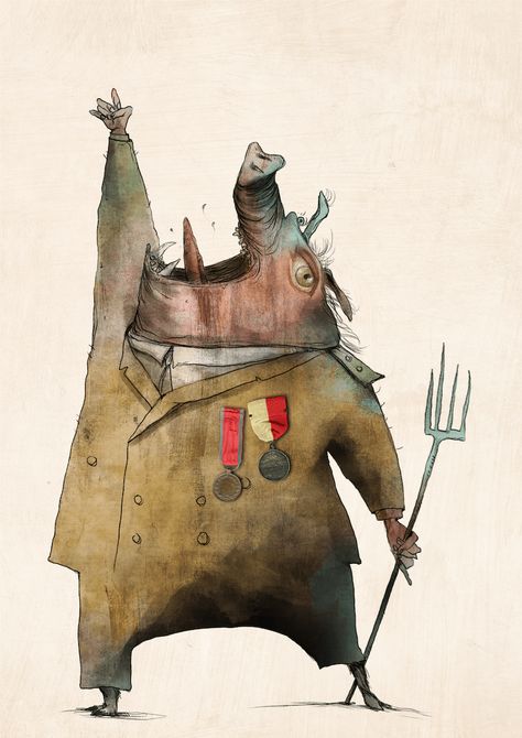 Animal Farm - George Orwell on Behance Animal Farm Orwell, Farm Costumes, Animal Farm Book, Animal Farm George Orwell, Bolshevik Revolution, Joseph Stalin, Farm Paintings, Animal Illustration Art, Russian Revolution