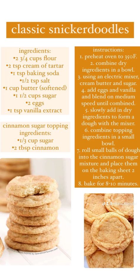 Snickerdoodle Recipe Easy, Cookies Without Butter Recipes, Cookies Without Butter, Easy Snickerdoodle Recipe, Snickerdoodle Cookie Recipe, Fall Cookie Recipes, Snickerdoodle Cookie, Snickerdoodle Recipe, Butter Recipes