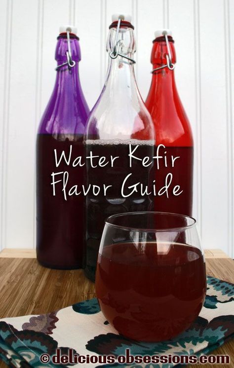 Water Kefir Flavor Guide | www.deliciousobsessions.com  http://www.deliciousobsessions.com/2013/02/lets-get-fizzy-with-it-your-water-kefir-flavor-guide/ Kefir Flavors, Water Kefir Recipes, Kefir Pancakes, Kefir Drink, Kefir Water, Fermented Drinks, Cultured Food, How To Make Water, Kefir Recipes