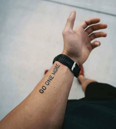 Nick Bare on Instagram: “Everyday reminder to #goonemore 🇺🇸” Nick Bare, Tattoo Arm Ideas, Motivation Tattoo, Hybrid Athlete, Tattoo Ideas Women, Motivational Tattoos, Ying Yang Tattoo, Thigh Tat, Everyday Reminder