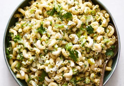 Macaroni Salad for Modern Times - The New York Times Salad With Lemon, One Pot Dinners, Herb Recipes, Nyt Cooking, Quick Chicken, Macaroni Salad, Dessert Appetizers, Vegetarian Recipes Easy, Modern Times