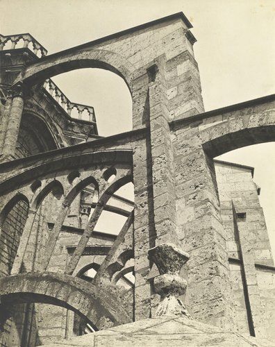 Charles Sheeler, Chartres -- Flying Buttresses, East End Charles Sheeler, Chartres Cathedral, Flying Buttress, Photography Assignments, Detroit Institute Of Arts, Philadelphia Museums, Cleveland Museum Of Art, Philadelphia Museum Of Art, Whitney Museum