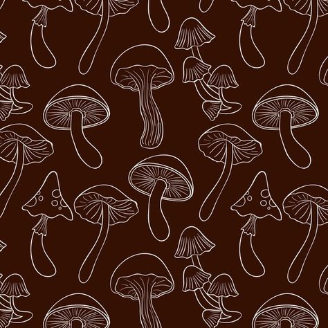 Brown Mushroom Aesthetic, Mushroom Aesthetic Wallpaper, Mushroom Background, Mushroom Aesthetic, Mushroom Wallpaper, Mushroom Pattern, Brown Mushroom, Abstract Wallpaper Design, Spring Wallpaper