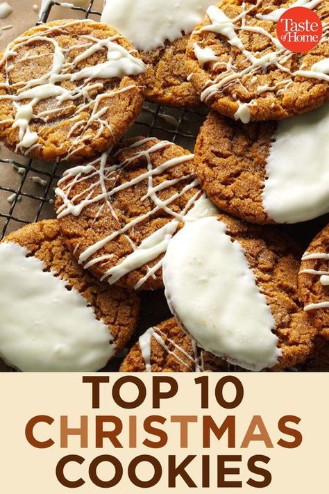 Top 10 Christmas Cookies Cookies Thanksgiving, Xmas Cookies Recipes, Christmas Cookie Recipes Holiday, Best Christmas Cookies, Holiday Cookie Recipes, Oreo Dessert, Xmas Cookies, Cookies Recipes, Köstliche Desserts