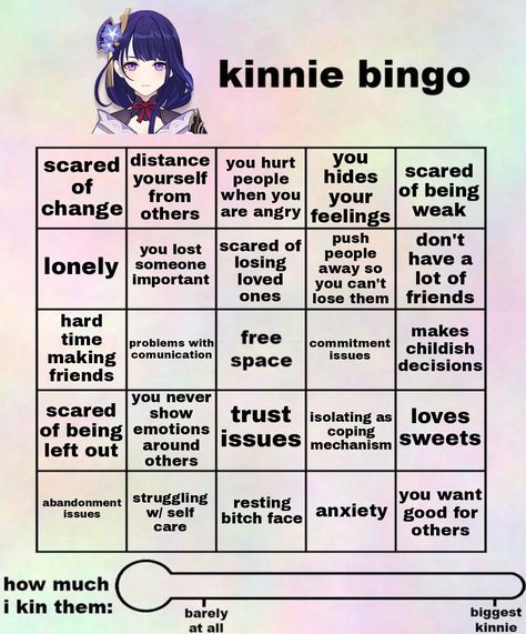 Im Okay, Kinnie Bingo, Bingo Night, Raiden Ei, Bingo Sheets, Bingo Template, Lost People, Trust Love, Writing Fantasy