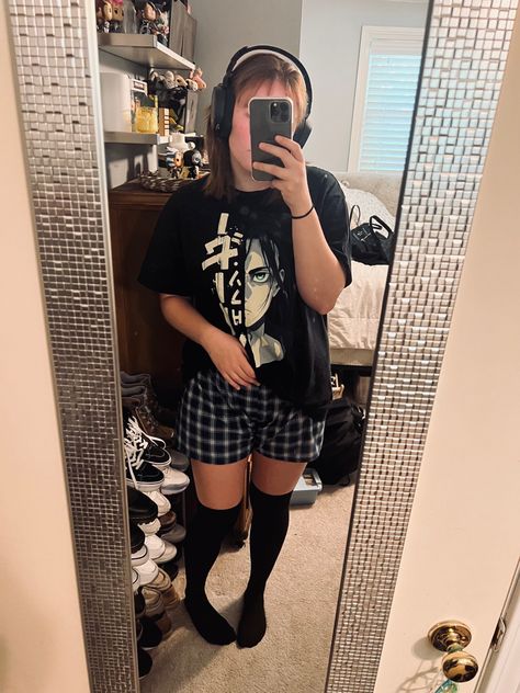 Anime Oversized Shirt, Game Day Shirts, Day Outfit, Oversized Shirt, Oversized Tshirt, Tshirt Dress, Outfit Of The Day, Shirt Dress, Gaming