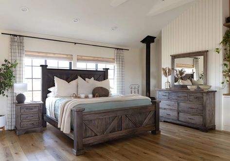 Bedroom Collections | Urban Barnwood Furniture Western Bed Frame, Barnwood Bed, Amish Bedroom Furniture, Farmhouse Bed Frame, Amish Bedroom, Queen Bed Dimensions, Amish Furniture Bedroom, Rustic Bed Frame, Barnwood Furniture