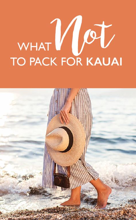 Visiting Kauai soon? Here is a packing list of 5 things you don't need to take. #worktravelrepeat #kauai #packinglist Pack For Kauai, Kapaa Kauai, Hawaii Packing, Kauai Vacation, Hawaii Outfits, Kauai Hawaii, Hawaii Vacation, What To Pack, Work Travel