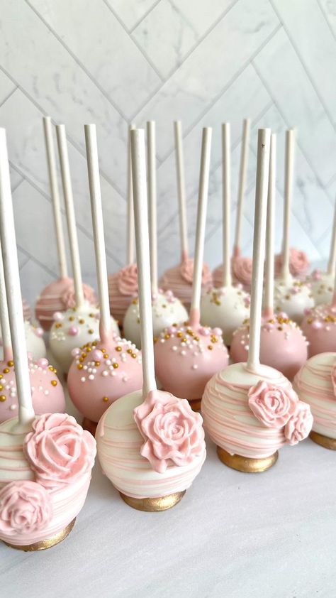 Theresa Manokhoune on Reels | altego_music · SAY YES TO HEAVEN X EVERY BREATH YOU TAKE - ALTÉGO Edible Gold Dust, Making Cake Pops, Make Cake Pops, Say Yes To Heaven, Cake Pop Designs, Chocolate Melts, Rose Molds, Pink Sweets, Baby Shower Cake Pops