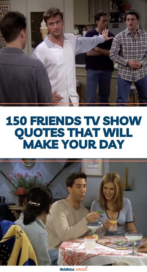 Friends Series Quotes, Friends Quotes Tv Show, Friends Show Quotes, Chandler Quotes, Monica Rachel Phoebe, Chandler And Joey, Sitcoms Quotes, Friends Are Family, Monica Rachel